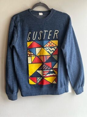 Guster Navy Graphic Crewneck Sweatshirt Size Small